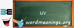 WordMeaning blackboard for uv